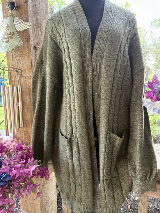 Maurices Sweaters - Maurices Sage Heather Soft Long Sleeve Open Front Pockets Cardigan Sweater XL